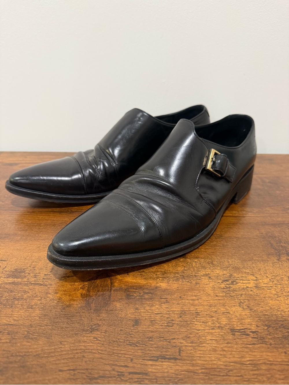Gucci | Black Monk Strap Loafers leather mens 10 D